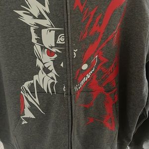 Oversized Naruto custom printed hoodie